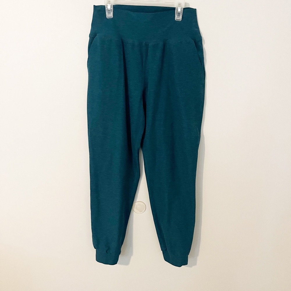 Beyond Yoga Spacedye Midi Jogger Pants Teal Green High‎ Waisted Size Medium